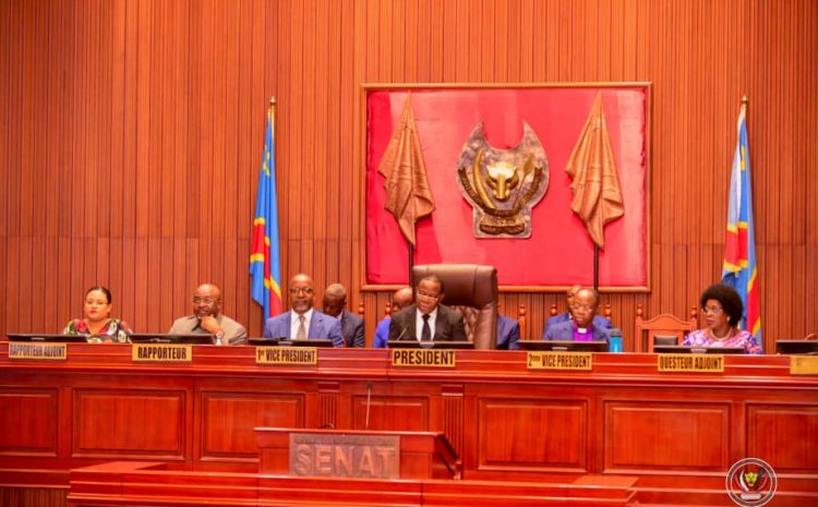  LE SÉNAT PROROGE L&rsquo;ÉTAT DE SIÈGE DANS LES PROVINCES DE L’ITURI ET DU NORD-KIVU