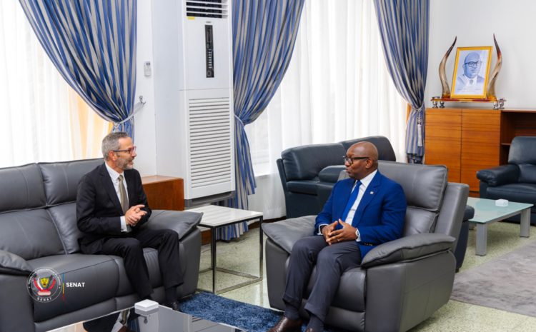  RDC : DIPLOMATIE PARLEMENTAIRE, LE PRESIDENT DU SENAT   PASSE EN REVUE LES PRIORITES DE L’INSTITUTION AVEC LE NOUVEL AMBASSADEUR DE FRANCE A KINSHASA.